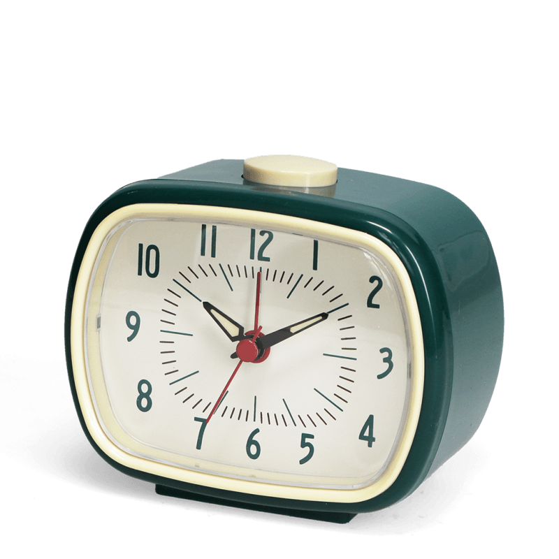 Rex London Retro Alarm Clock - Petrol Blue