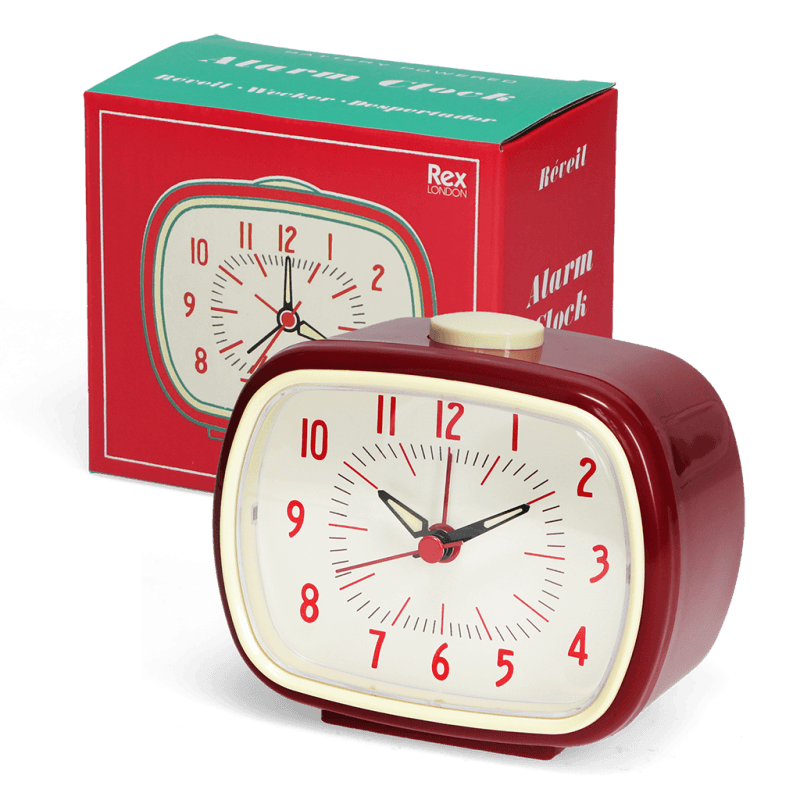 Rex London Retro Alarm Clock - Red