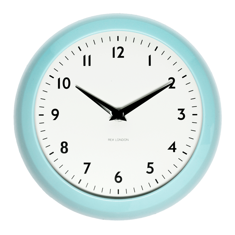Rex London Retro Wall Clock - Blue