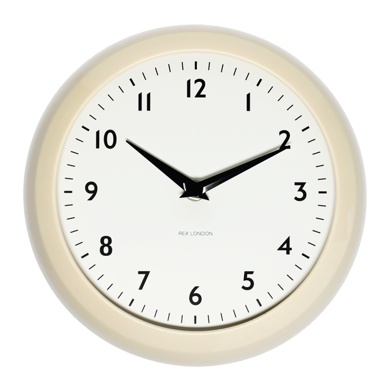 Rex London Retro Wall Clock - Cream