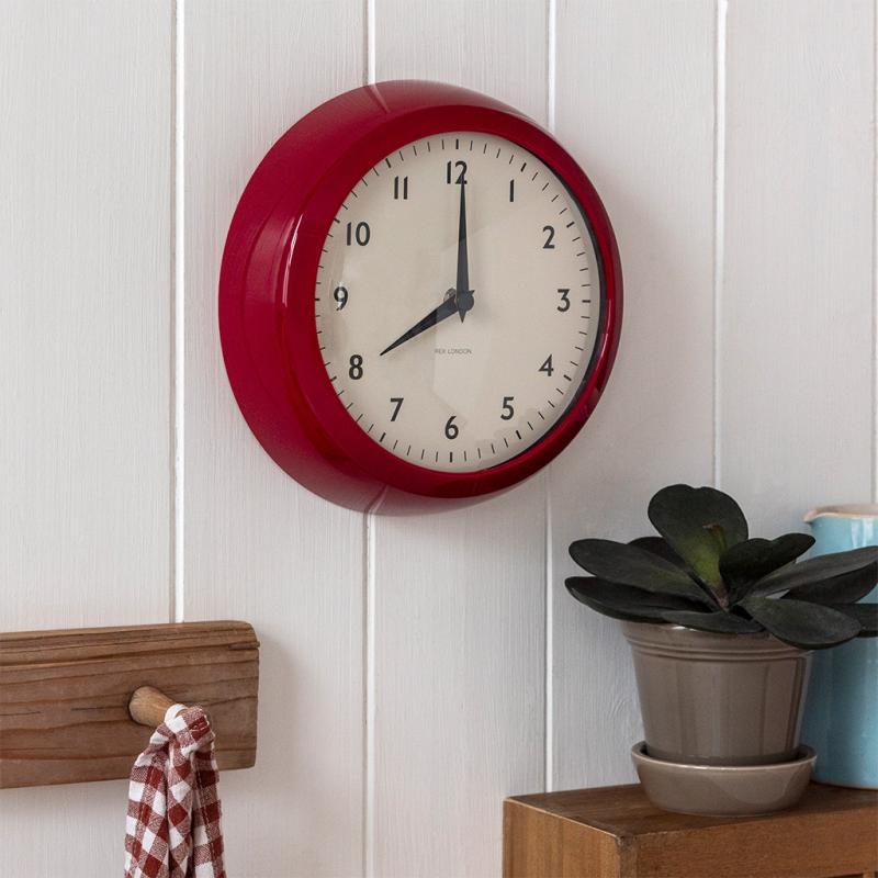 rex london Retro wall clock - Red