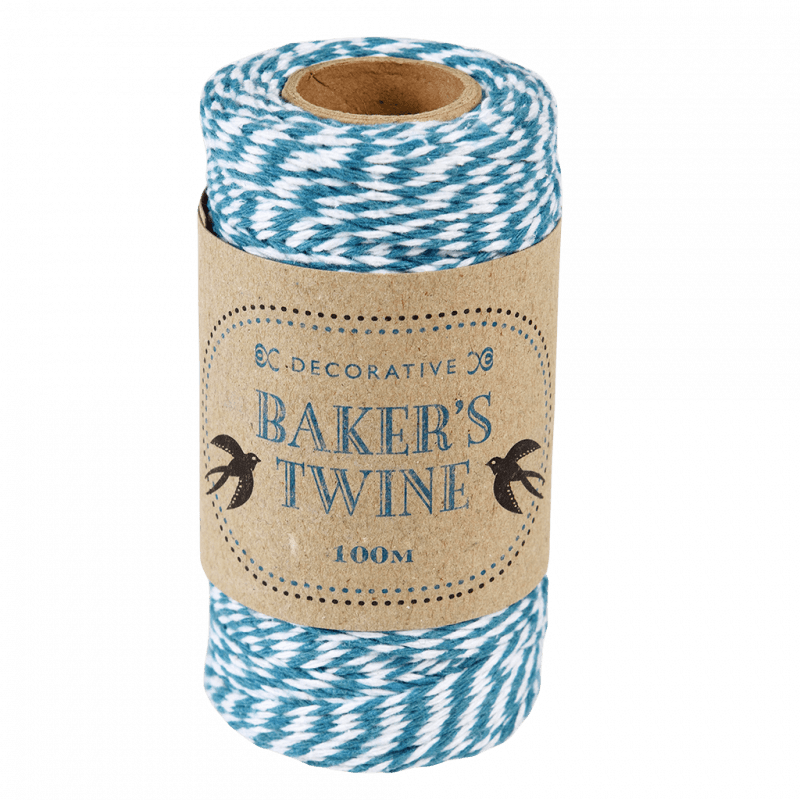 Rex London Roll Of Twine (100m) - Aquamarine And White