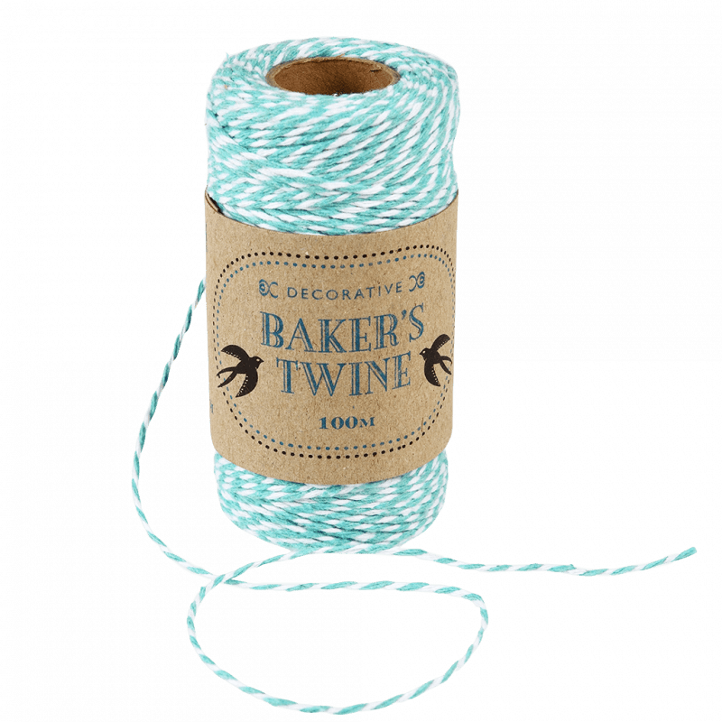 Rex London Roll Of Twine (100m) - Teal And White