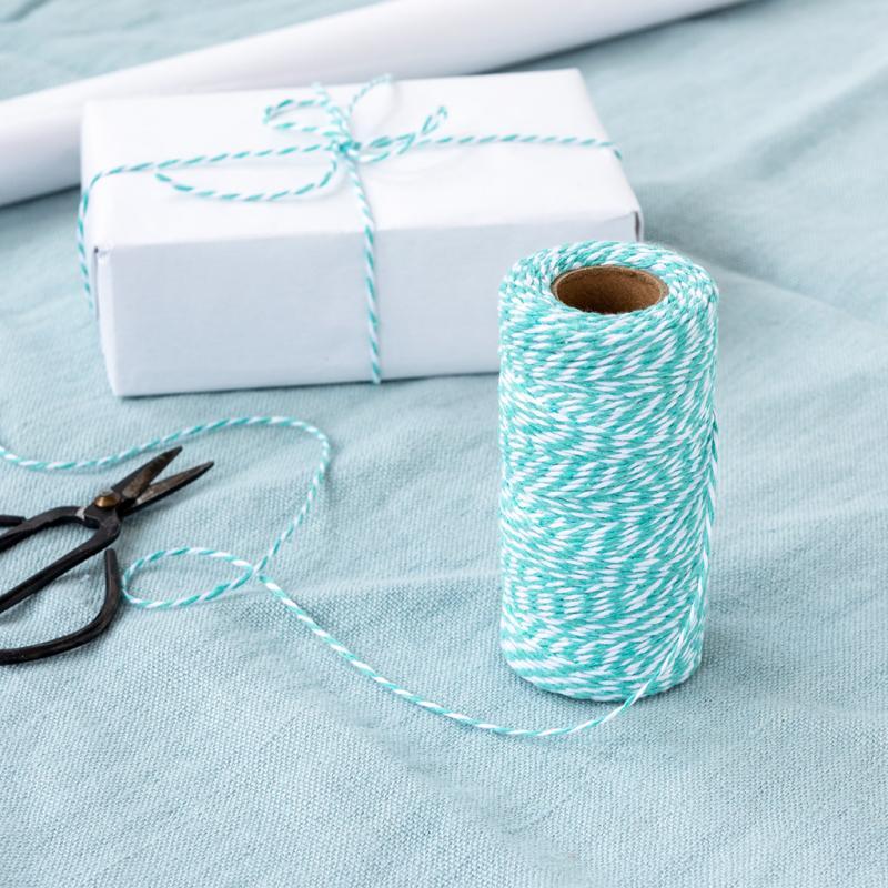 rex london Roll of twine (100m) - Teal and white