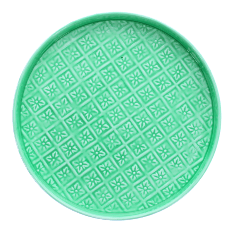 rex london Round enamel trinket tray (30cm) - Green