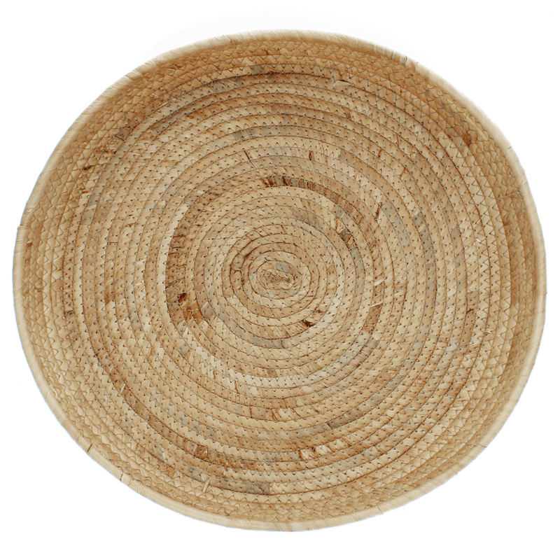 Rex London Round Water Hyacinth Trays (set Of 2)
