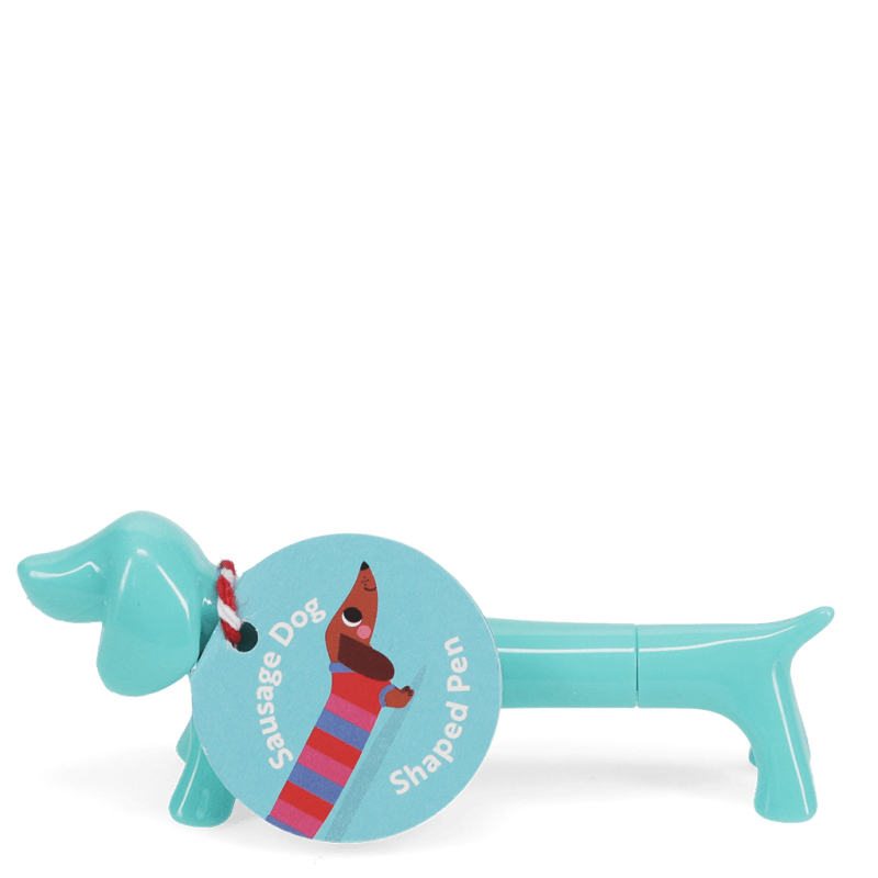 Rex London Sausage Dog Shaped Pen - Aqua