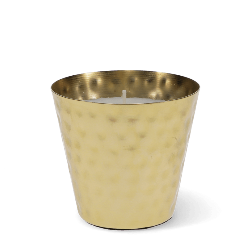 Rex London Scented Candle - Gold Tone Hammered Metal