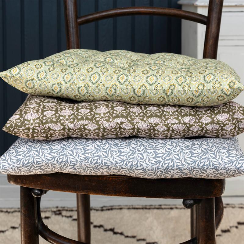 Rex London Seat Pad Cushion (37x37cm) - Brown Lily