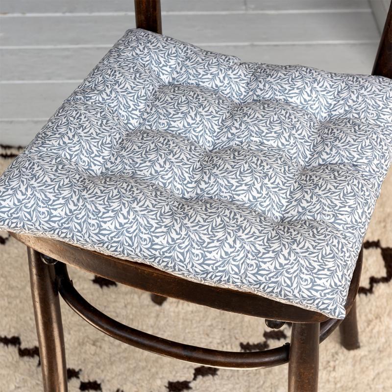 rex london Seat pad cushion (37x37cm) - Grey leaf