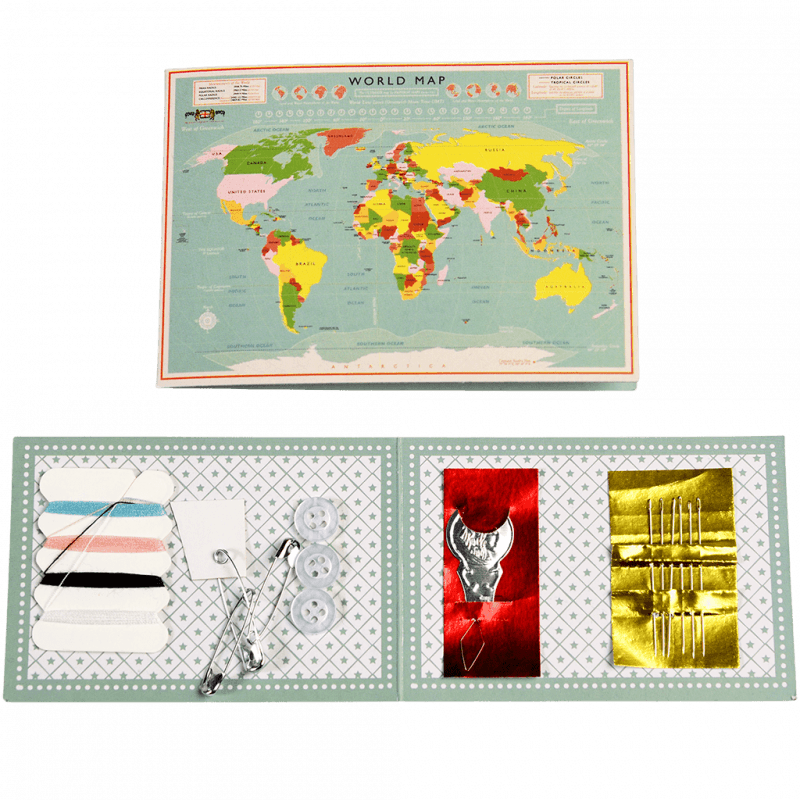 Rex London Shirt Repair Sewing Kit - World Map