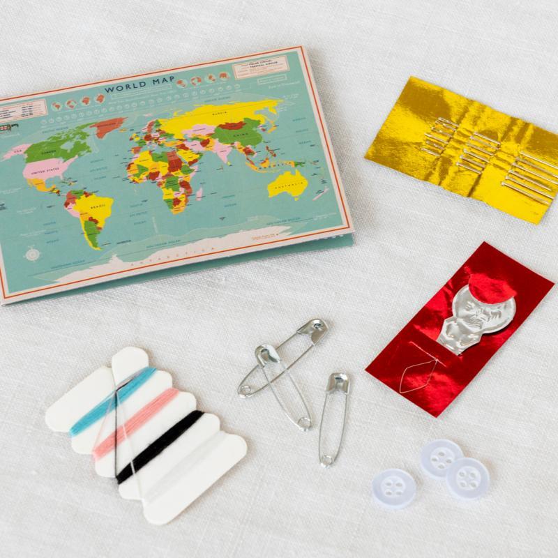 rex london Shirt repair sewing kit - World Map