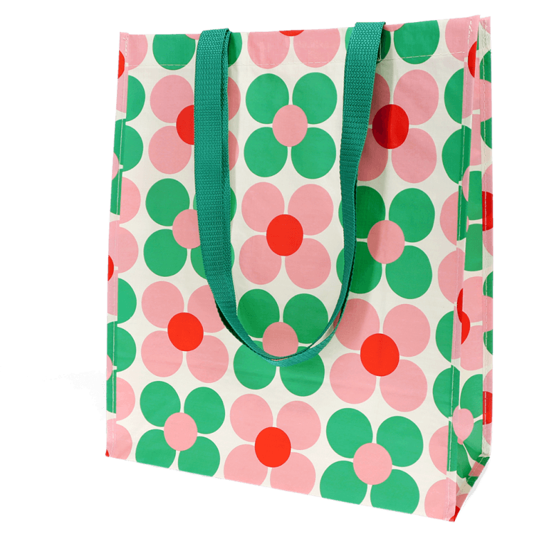 Rex London Shopping Bag - Daisy Pink And Green