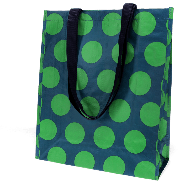 Rex London Shopping Bag - Spotlight Green On Blue