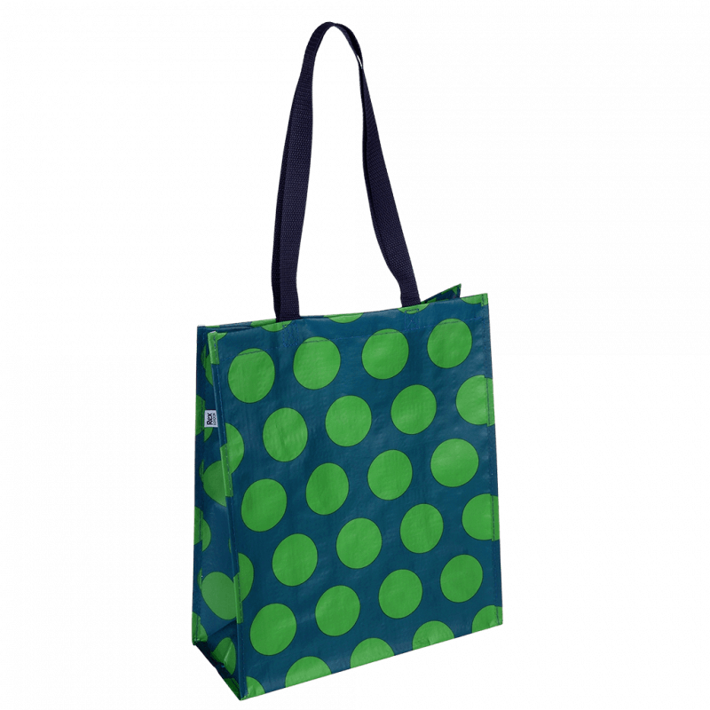 Rex London Shopping Bag - Spotlight Green On Blue