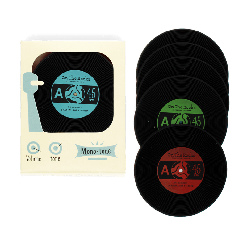 Rex London Silicone Coasters (set Of 6) - Vinyl Record