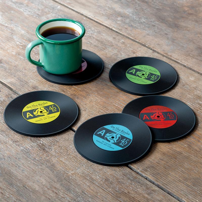rex london Silicone coasters (set of 6) - Vinyl record