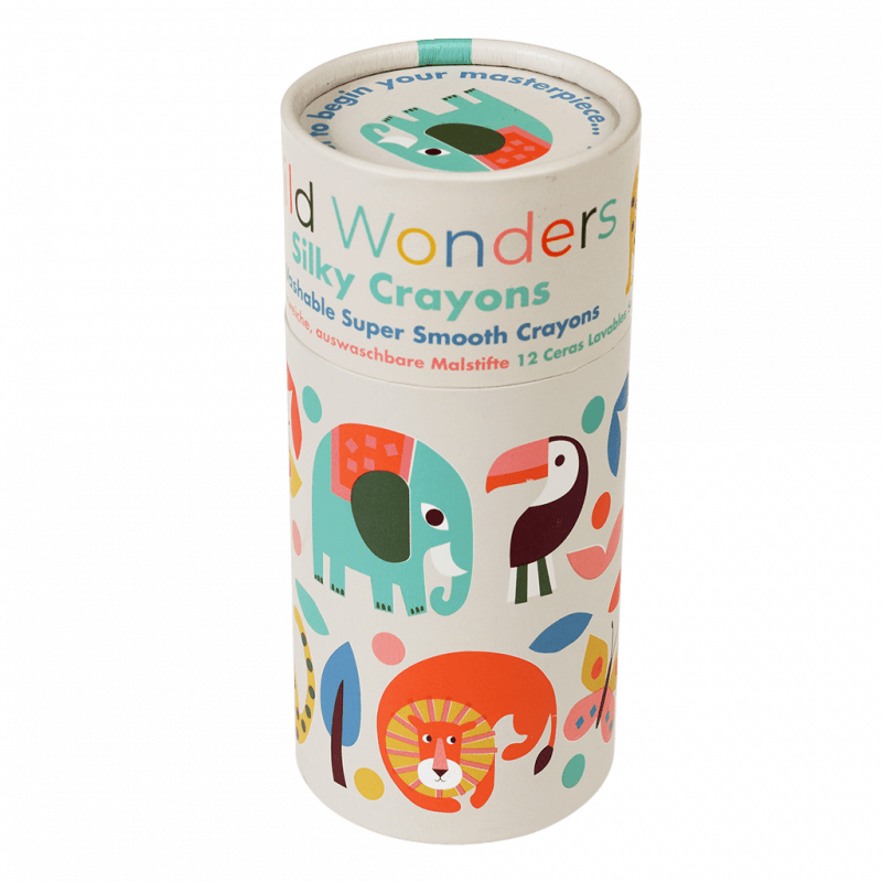 Rex London Silky Crayons (set Of 12) - Wild Wonders