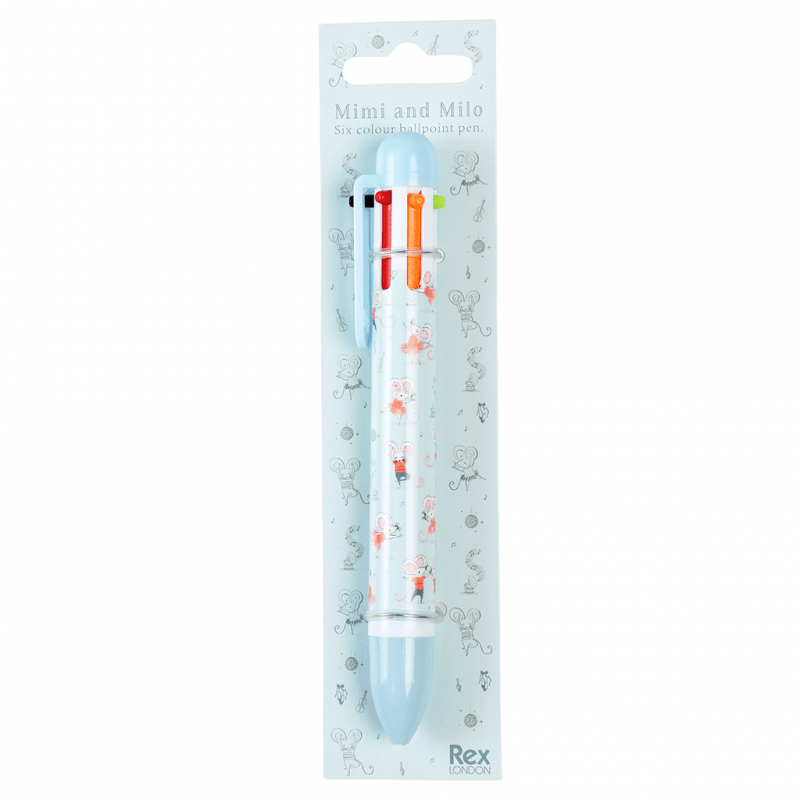 Rex London Six Colour Pen - Mouse Ballet