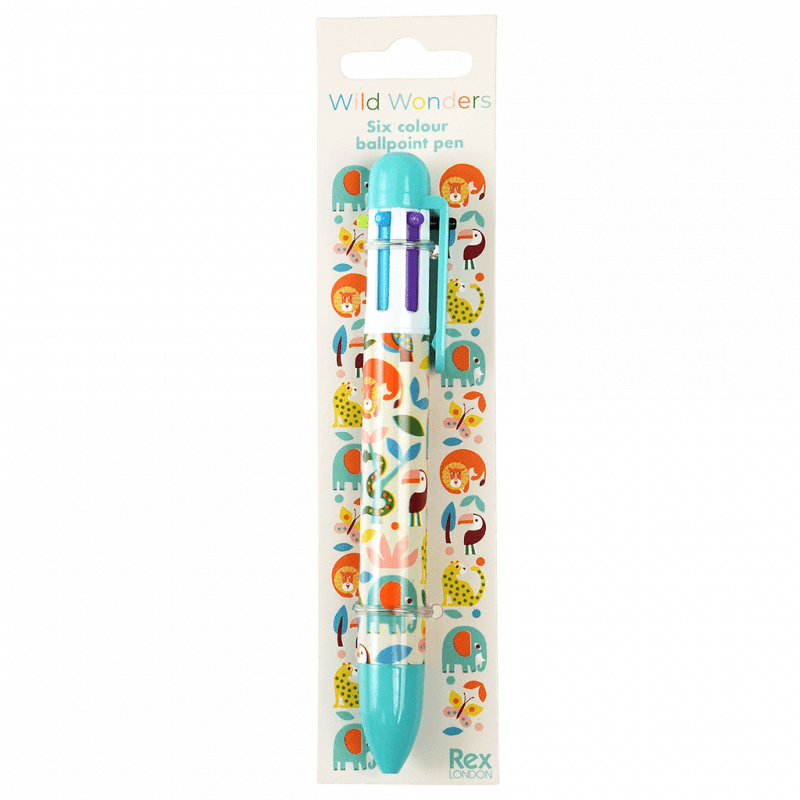 Rex London Six Colour Pen - Wild Wonders
