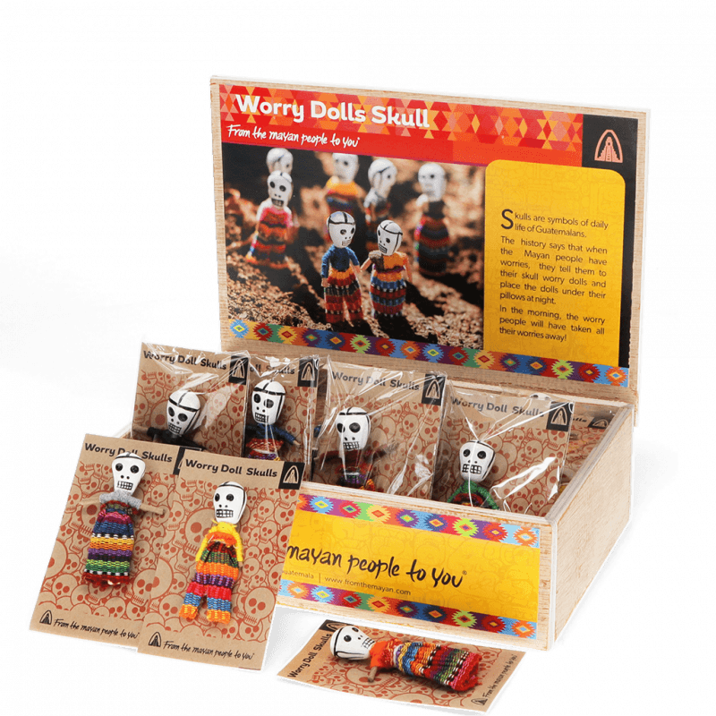 Rex London Skull Worry Doll - Assorted (SINGLE)