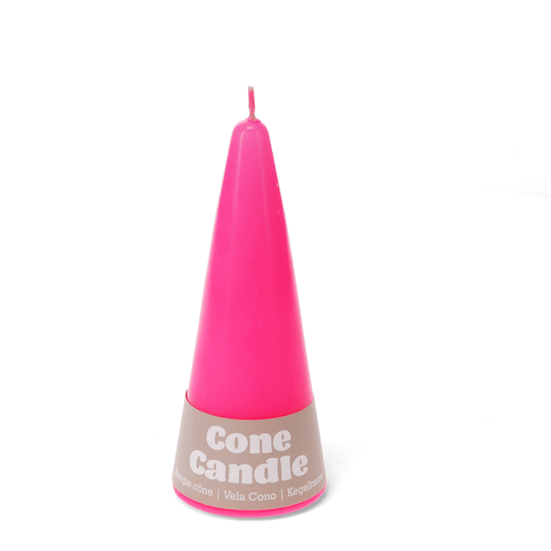 Rex London Small Cone Candle - Bright Pink