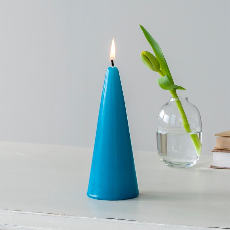 rex london Small cone candle - Dark Blue