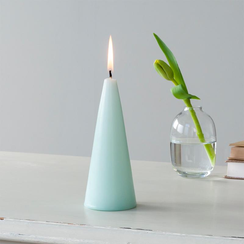 rex london Small cone candle - Mint Green