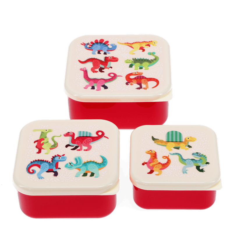 Rex London Snack Boxes (set Of 3) - Baby Dinos