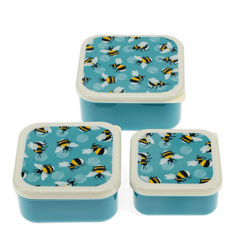Rex London Snack Boxes (set Of 3) - Bumblebee
