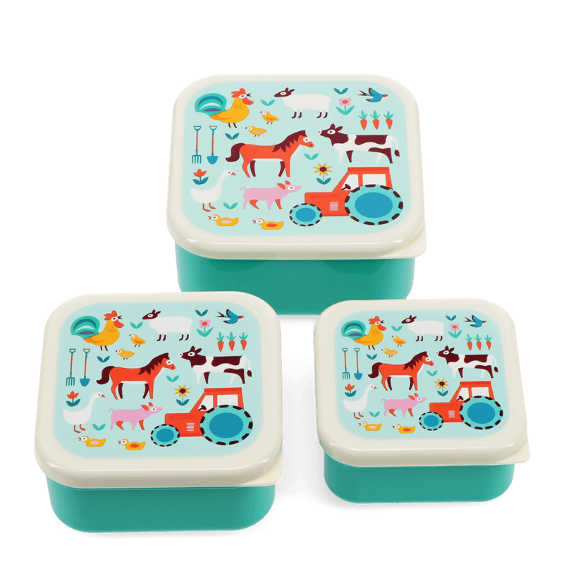 Rex London Snack Boxes (set Of 3) - Farmyard