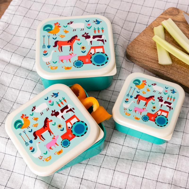 rex london Snack boxes (set of 3) - Farmyard