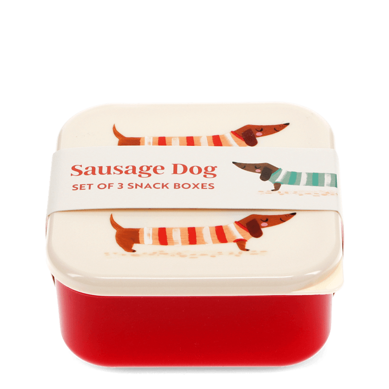 Rex London Snack Boxes (set Of 3) - Sausage Dog