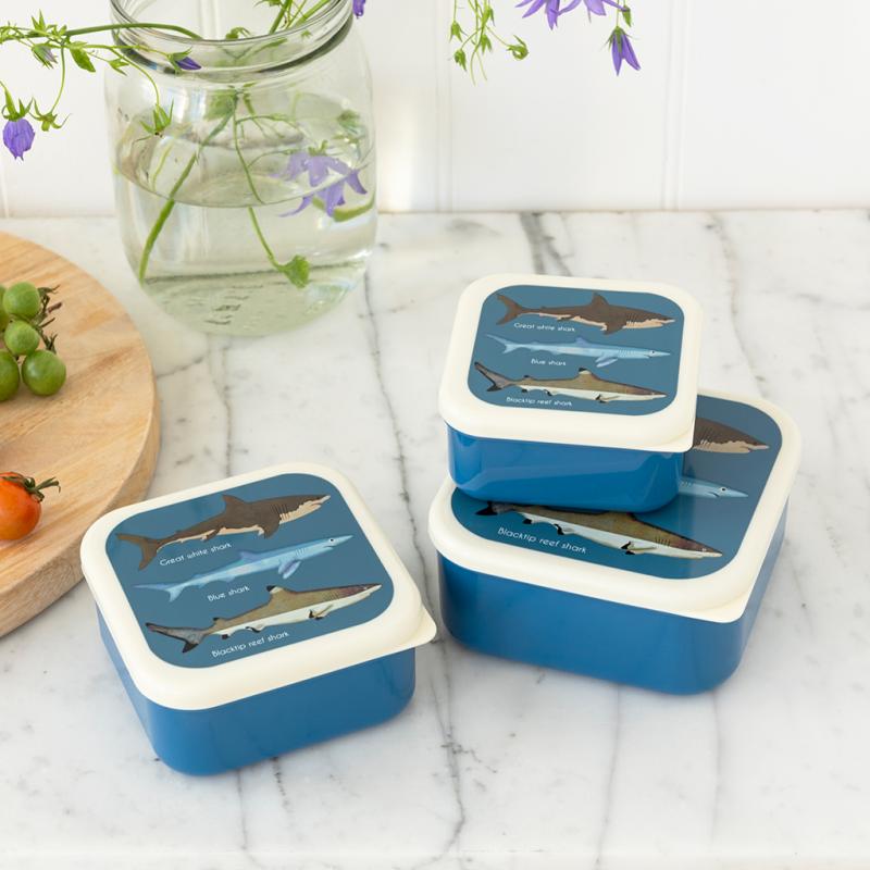 rex london Snack boxes (set of 3) - Sharks