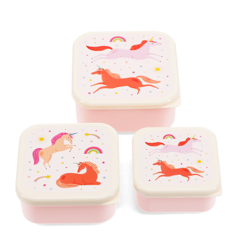 Rex London Snack Boxes (set Of 3) - Unicorn