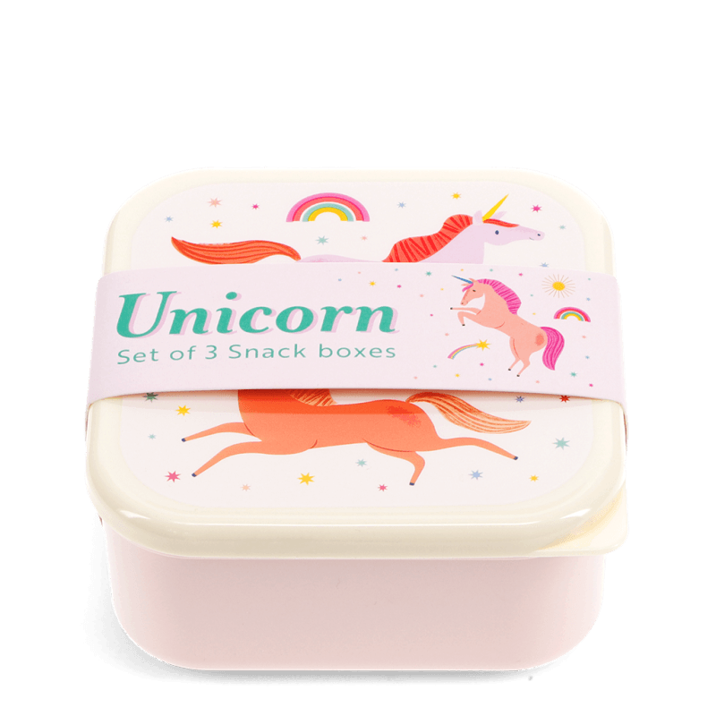 Rex London Snack Boxes (set Of 3) - Unicorn