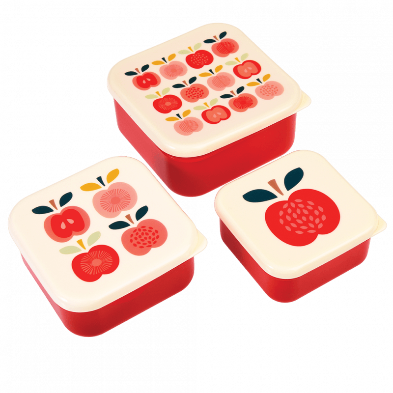 Rex London Snack Boxes (set Of 3) - Vintage Apple