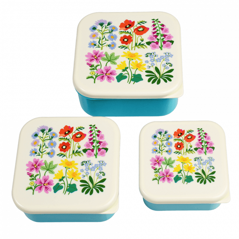 Rex London Snack Boxes (set Of 3) - Wild Flowers