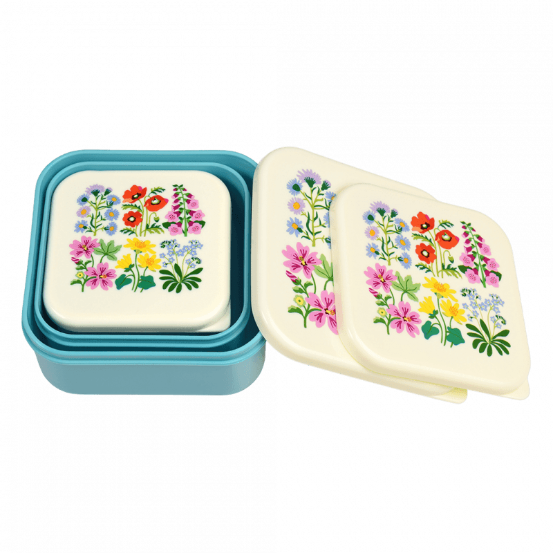 Rex London Snack Boxes (set Of 3) - Wild Flowers