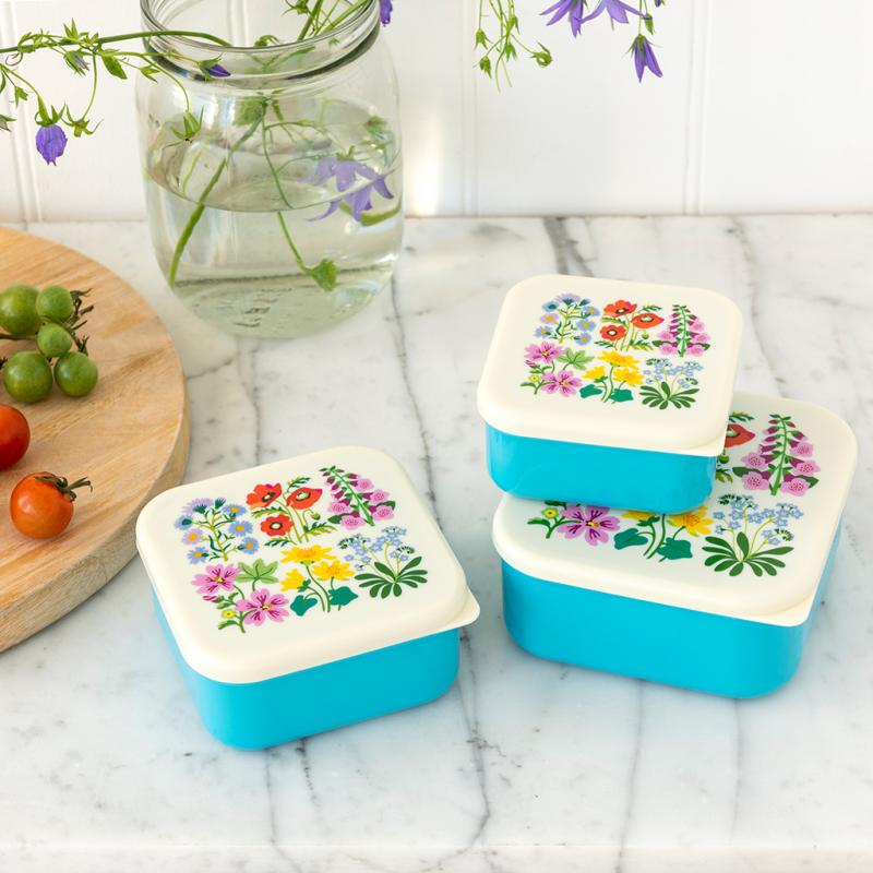 rex london Snack boxes (set of 3) - Wild Flowers