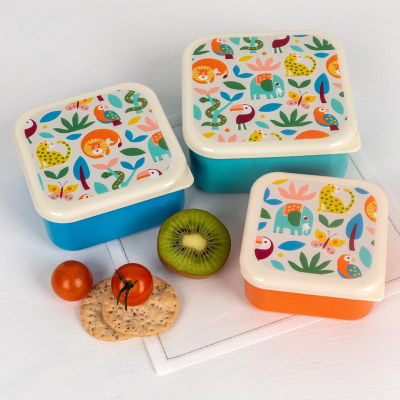 rex london Snack boxes (set of 3) - Wild Wonders