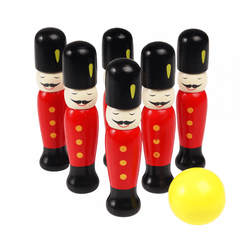 Rex London Soldier Skittles Wooden Toy