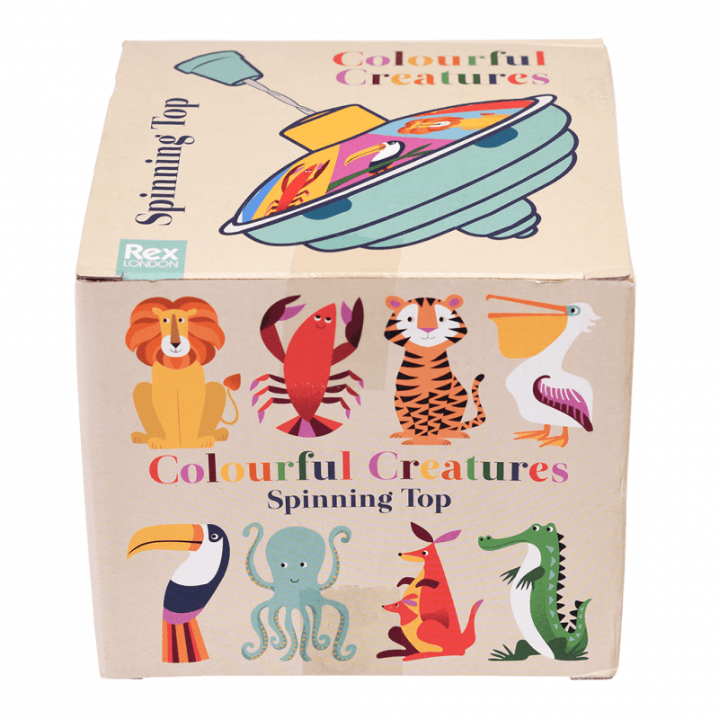 Rex London Spinning Top - Colourful Creatures