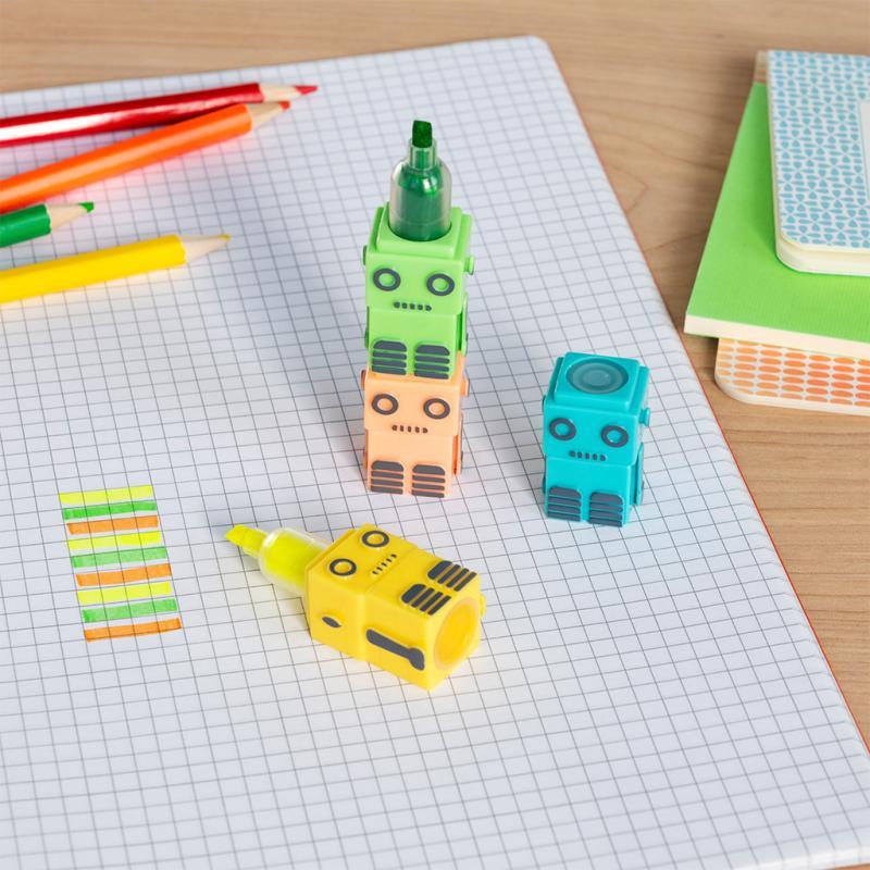 Rex London Stackable Highlighters Set - Robot