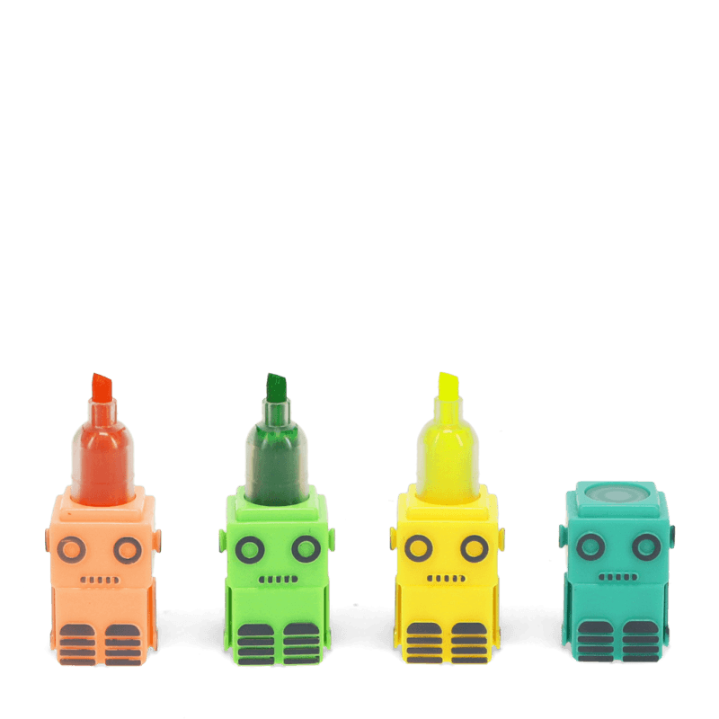 Rex London Stackable Highlighters Set - Robot