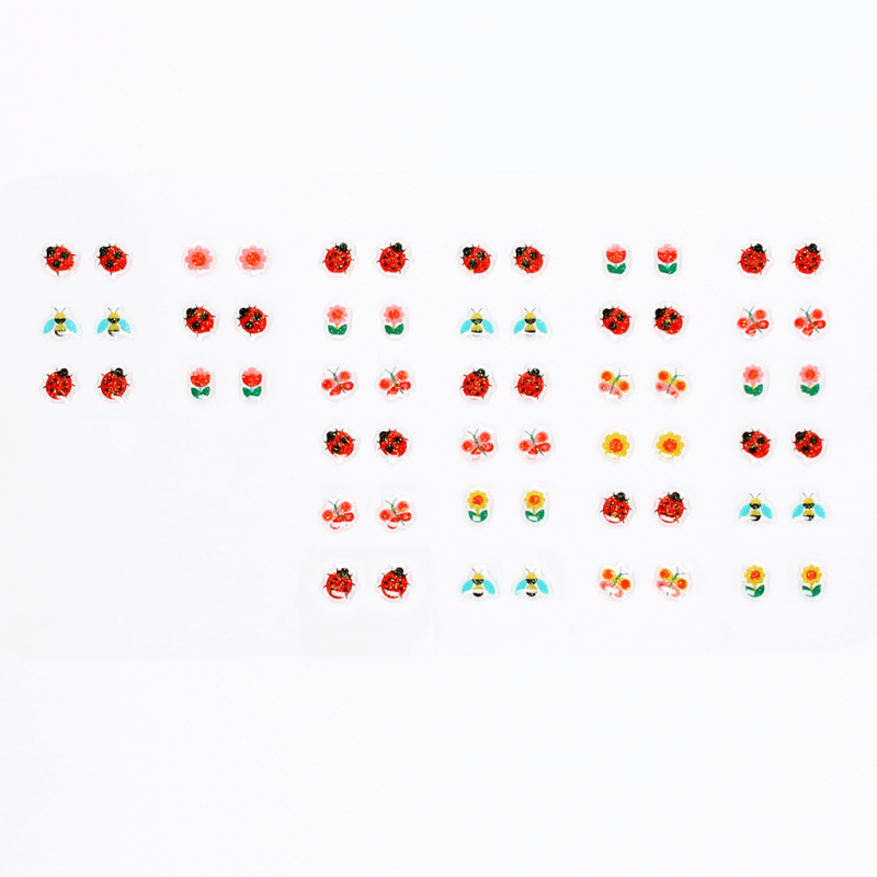 Rex London Stick On Earrings (30 Pairs) - Ladybird