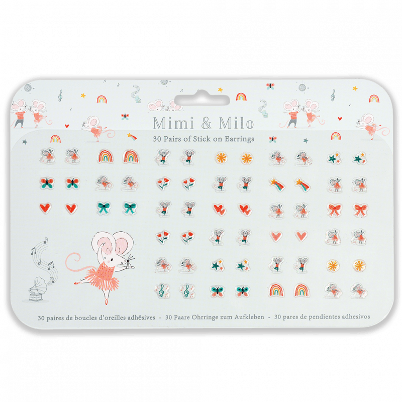 Rex London Stick On Earrings (30 Pairs) - Mouse Ballet