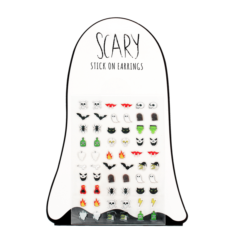 Rex London Stick On Earrings (30 Pairs) - Spooky