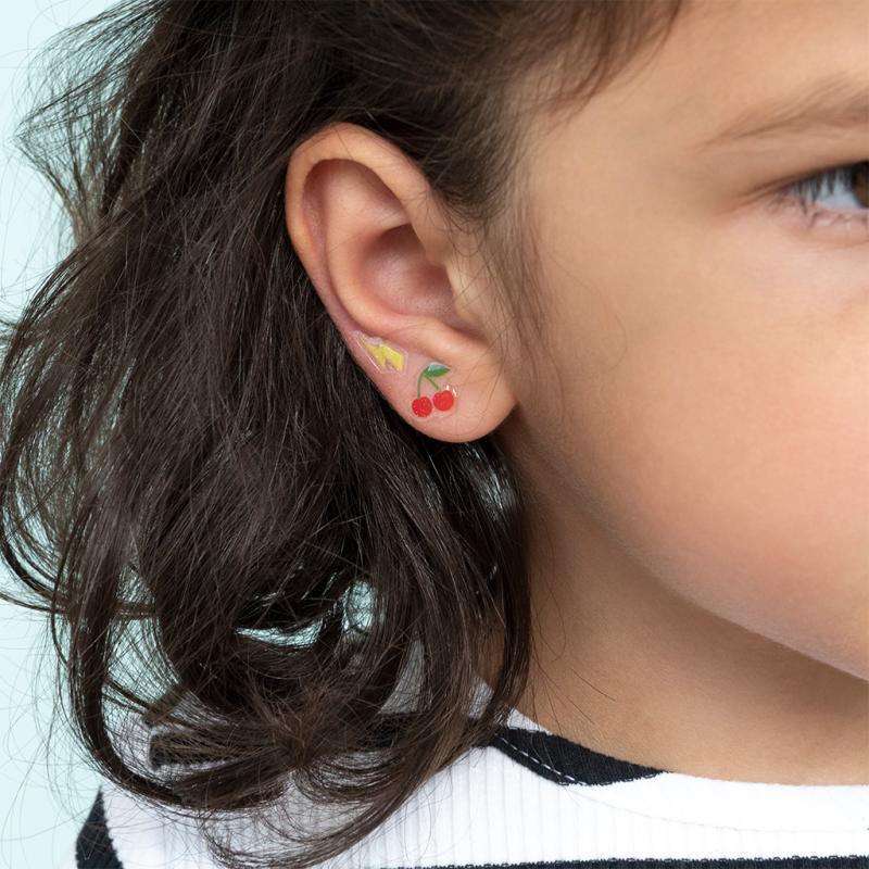 rex london Stick on earrings (40 pairs) - Cherry