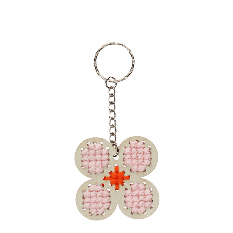 Rex London Stitch Your Own Wooden Keyring - Daisy